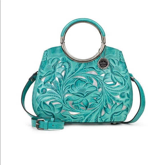 Patricia Nash Handbags - Patricia Nash Aria Leather Shopper. Aqua.